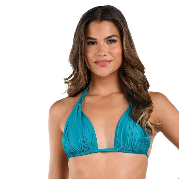 LA BLANCA Earth Goddess Halter Bikini Top Size 2 - Picture 1 of 8